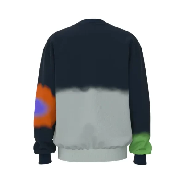 MBT001 Men’S Grey Mirror Laser Print City Street T-Shirt Boxy T-Shirts - 图片 2